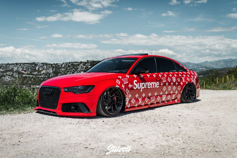 GBwrapping Audi RS6 Limo Sedan PP-Parts Supreme Louis Vuitton (4)